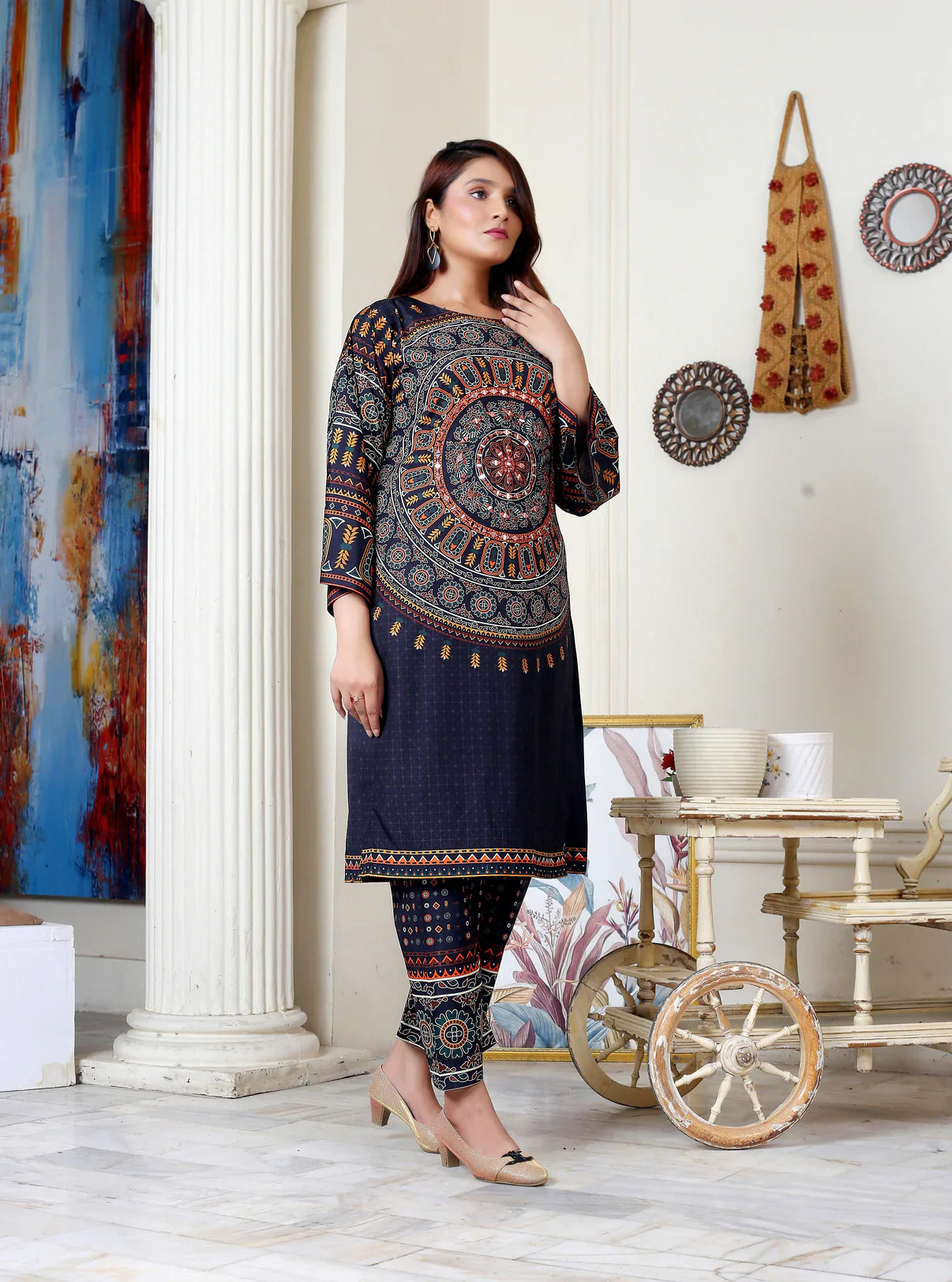 2PC stitched Matka suit LZ-071